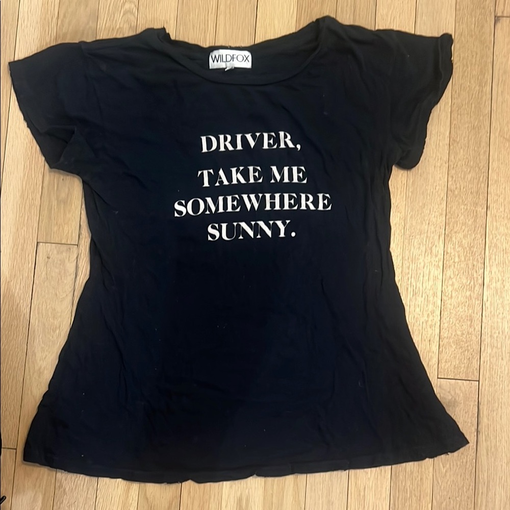 Wildfox Black Graphic Tee